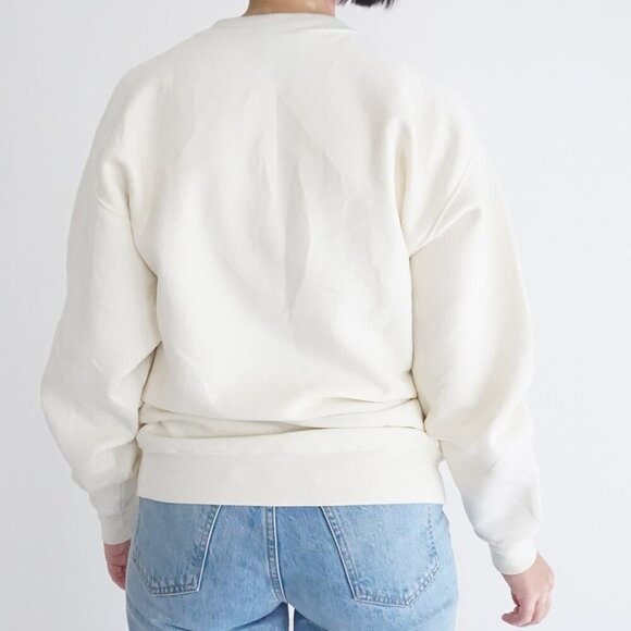 Vintage Bee Wear Cream Embroidered Ohio Buckeye State Crewneck Sweater M - Picture 3 of 11